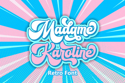 Madame Karoline | Cursive Retro Font