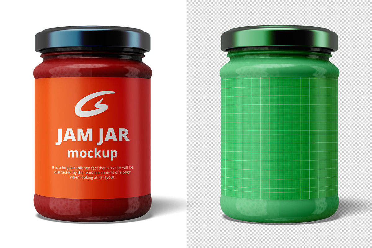 Jam Jar Mockup, a Product Mockup by GraphicsPixel (Photo 3 of 3)