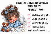 Quirky Cute Little Girl Clipart, an Illustration by Libby Wishes (Thumbnail 7 of 7)