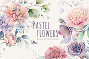 Watercolor Pastel Flowers, a Decorative Illustration by Damian Roh (Thumbnail 1 of 17)