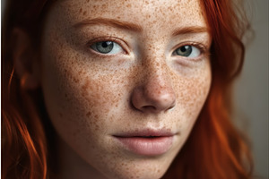 Girl Freckles. Generate Ai