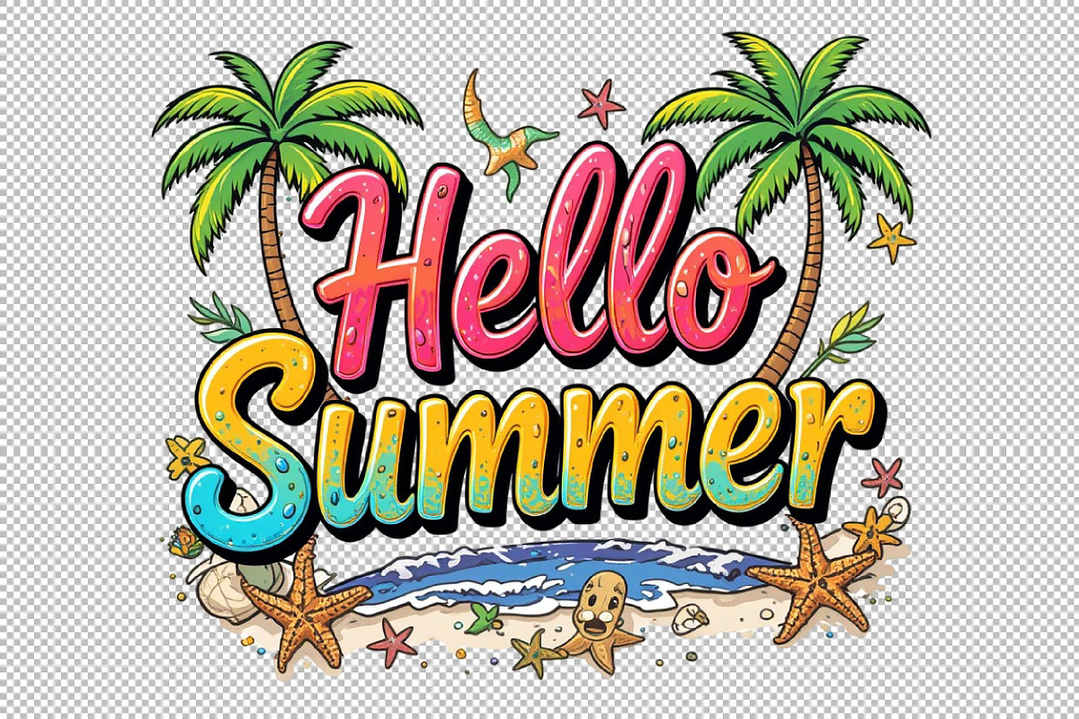 Retro Hello Summer PNG, an Illustration by Sublimation Artist (Photo 2 of 6)