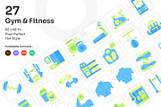 Gym & Fitness Icons Set - Flat, an Icon by Kmg Design (Thumbnail 1 of 2)