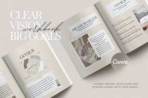 Vision & Goal Setting Workbook Canva