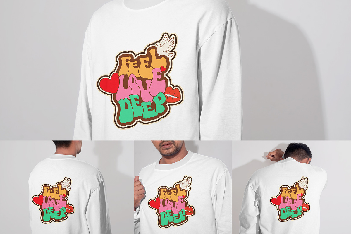 Feel Love Deep Retro T-Shirt Design, an Object Illustration by Ahluva Studio (Photo 1 of 6)