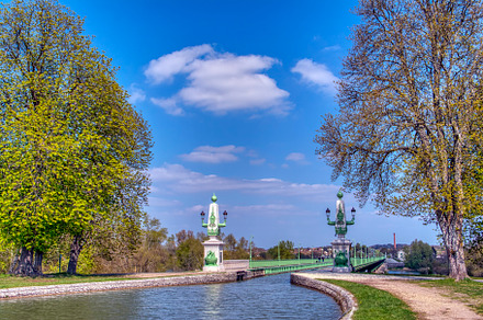 Historic bridge for boats over the river Loire in Centre Val de Loire, France, an Architecture Photo by CreativePhotoSpain