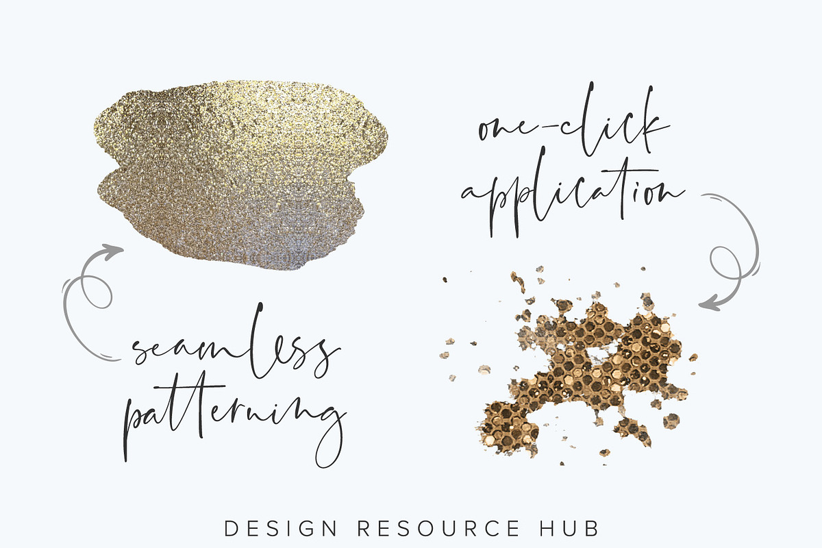 Metallic Glitter PS Layer Styles, a Layer Style Add-On by Design Resource Hub (Photo 2 of 5)