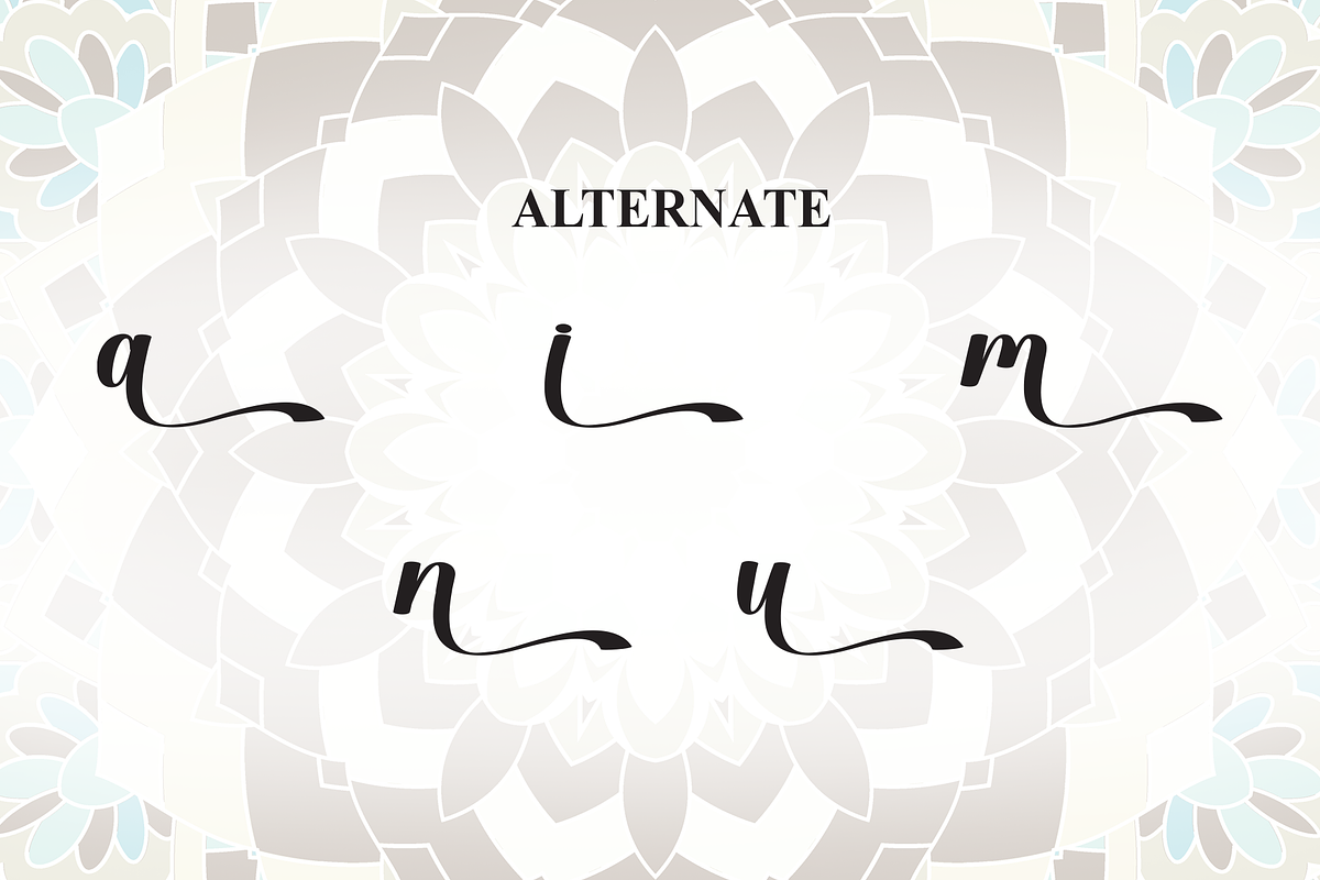 Mandala | Script Font, a Handwritten Font by Scratchones (Photo 8 of 9)