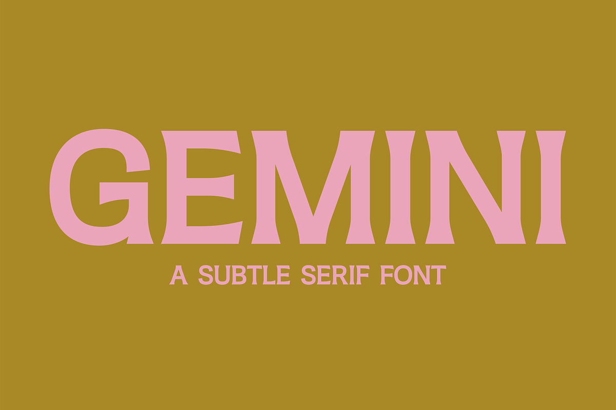 Gemini Serif Font, a Serif Font by Tom Gordon Design (Photo 1 of 2)