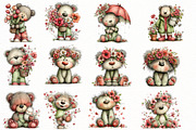 Whimsical Spring Teddy Bear Clipart, an Illustration by Designworld (Thumbnail 4 of 5)