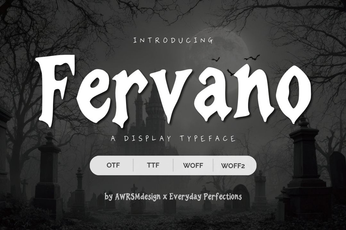 Fervano | Gothic Display Font, a Handwritten Font by Everyday Perfection (Photo 1 of 5)