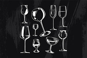 Chalk-drawn Wine Titles & Glasses, a Decorative Illustration by Adiemus (Thumbnail 5 of 6)
