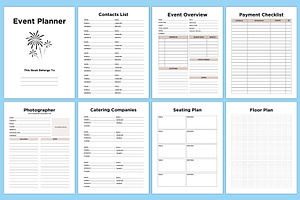 Editable Event Planner Canva