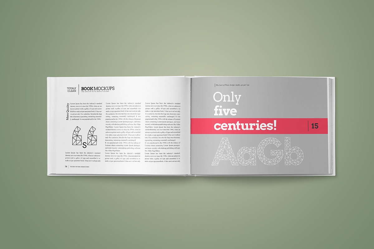 Landscape Book Mock-Up Set, a Books & Magazine Mockup by PuneDesign (Photo 5 of 11)