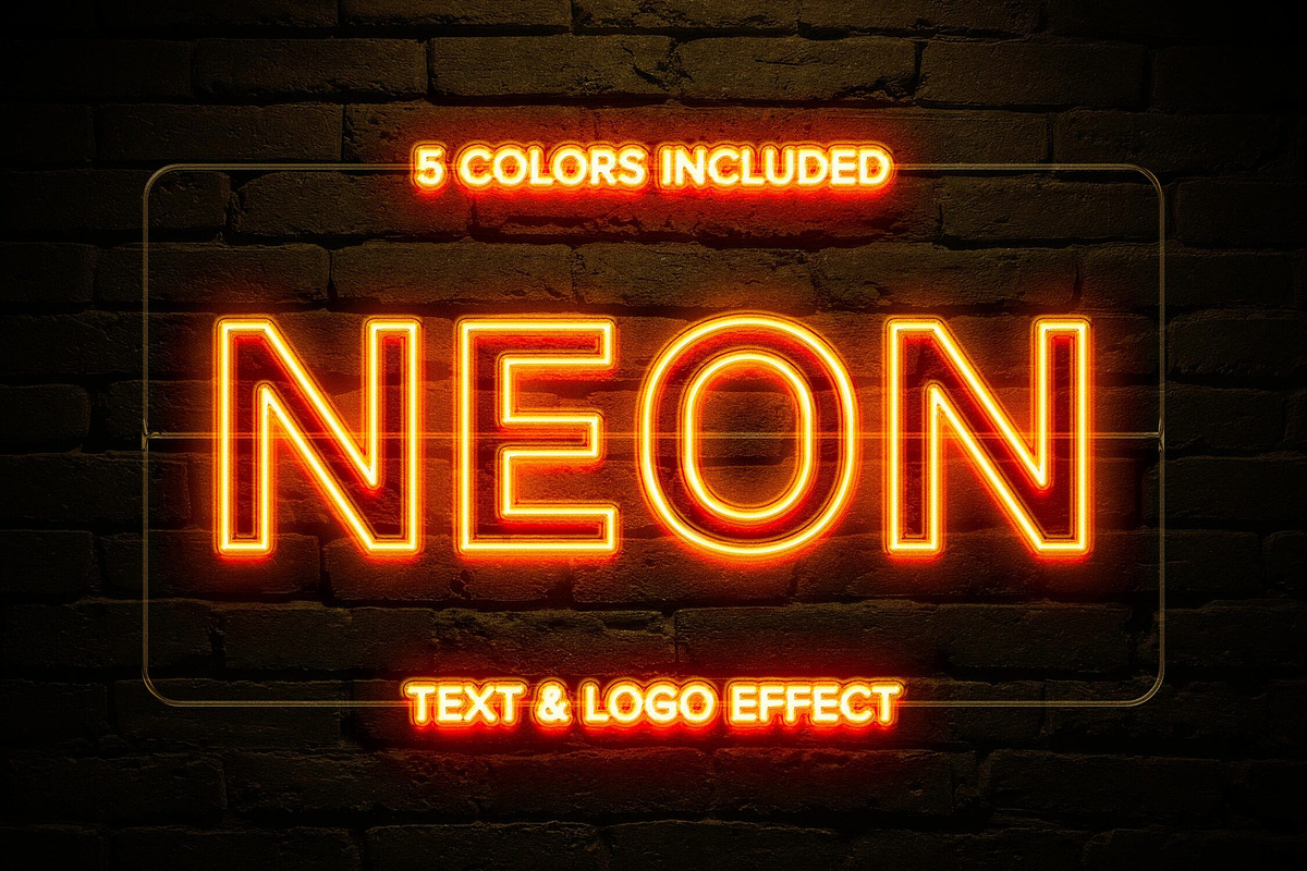 Neon Text & Logo Effect, a Layer Style Add-On by Design Squad (Photo 1 of 10)