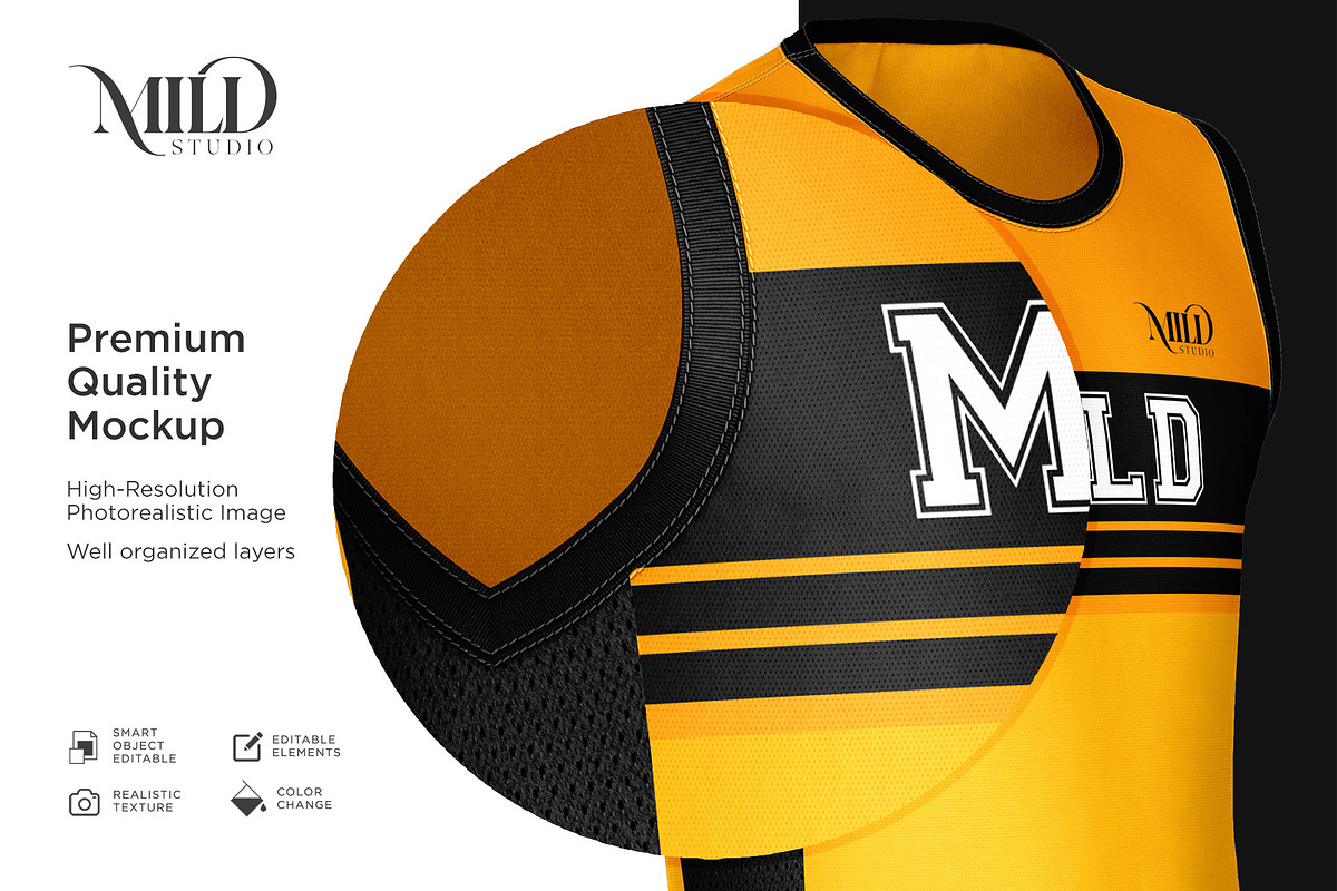 Tank top Jersey Set Mockup, a Hoody Mockup by Mildstudio (Photo 4 of 7)