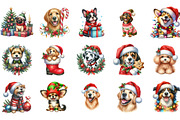 Christmas Dog Happy Clipart, an Illustration by Designking (Thumbnail 3 of 6)