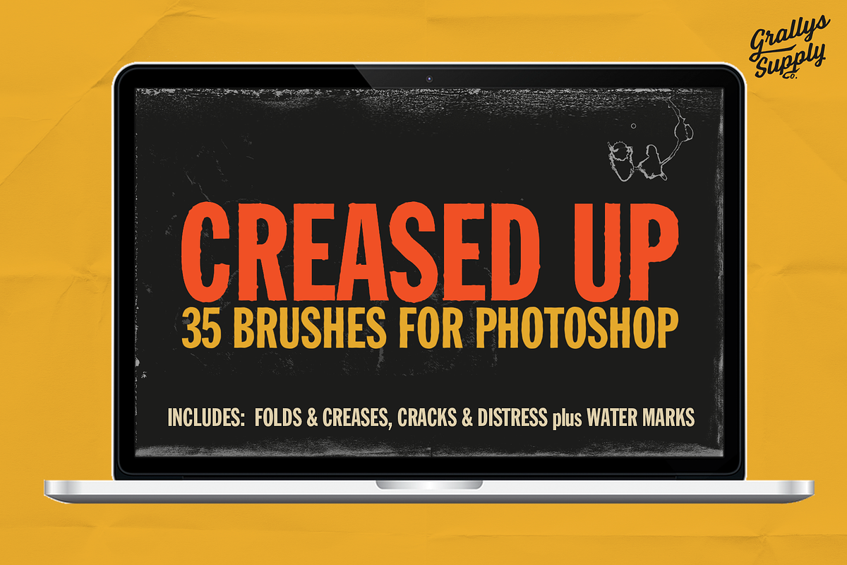 Creased Up Brush Pack for Photoshop, a Brush Add-On by Horlleys (Photo 1 of 4)
