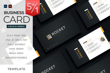 Premium Modern Busienss Card - V.31, a Business Card Template by Ctrl space studio