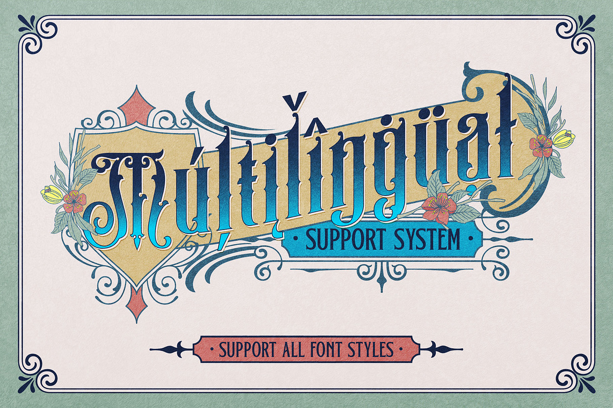 Soft Mouth Victorian Typeface, a Blackletter Font by alit design (Photo 17 of 24)