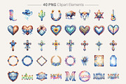 Western Leather & Denim Shapes PNG, an Illustration by Artnoy (Thumbnail 2 of 8)