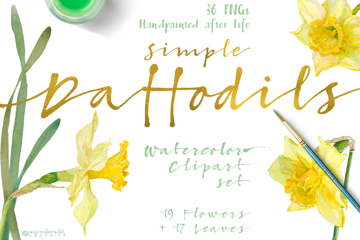 BUNDLE Golden-Yellow Flowers -85%, an Illustration by watercolorwild.graphics (Photo 3 of 12)