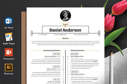 Resume Cv Template Word Apple Pages