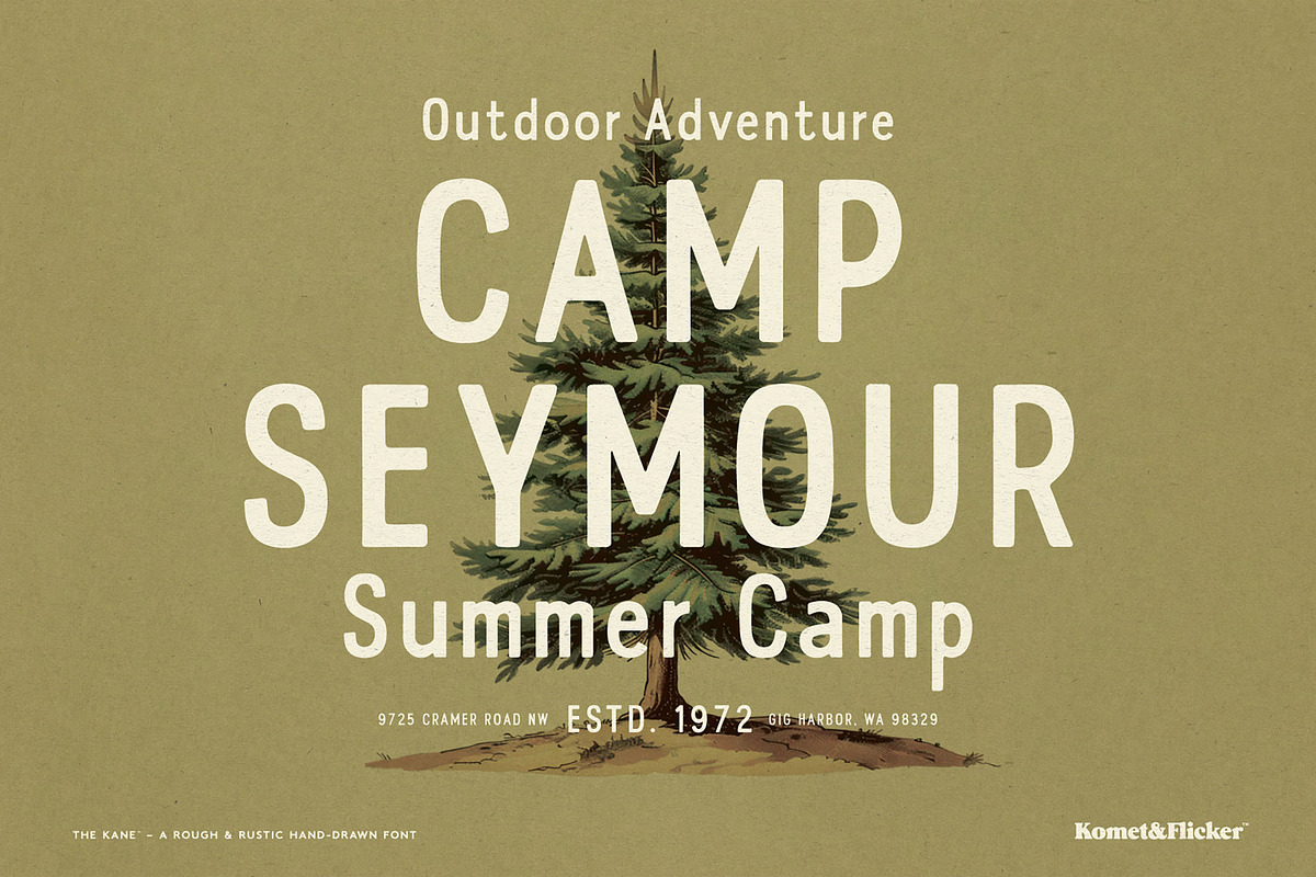 The KANE - A Rough & Rustic Font, a Sans Serif Font by Komet & Flicker (Photo 9 of 15)