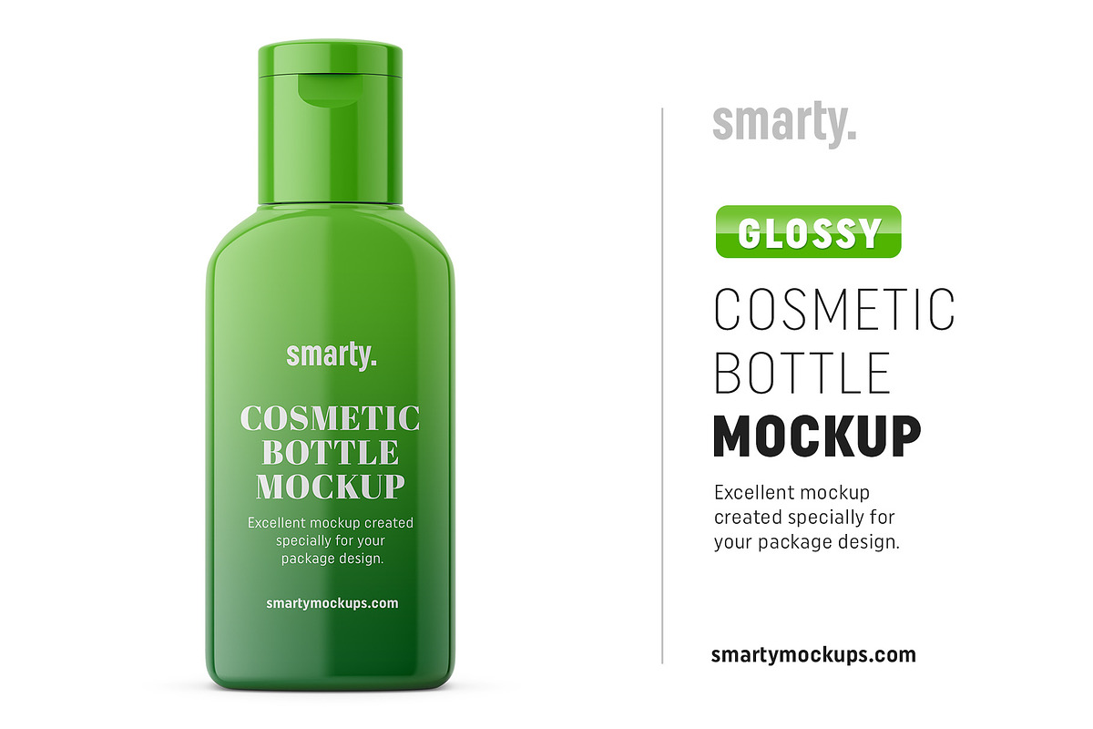 Rectangle cosmetic bottle / glossy, a Packaging Mockup by Smarty Mockups (Photo 1 of 5)