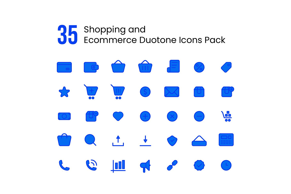 Duotone Shopping and Ecommerce Icon, a Duotone Icon by Evloxx Studio (Photo 1 of 2)