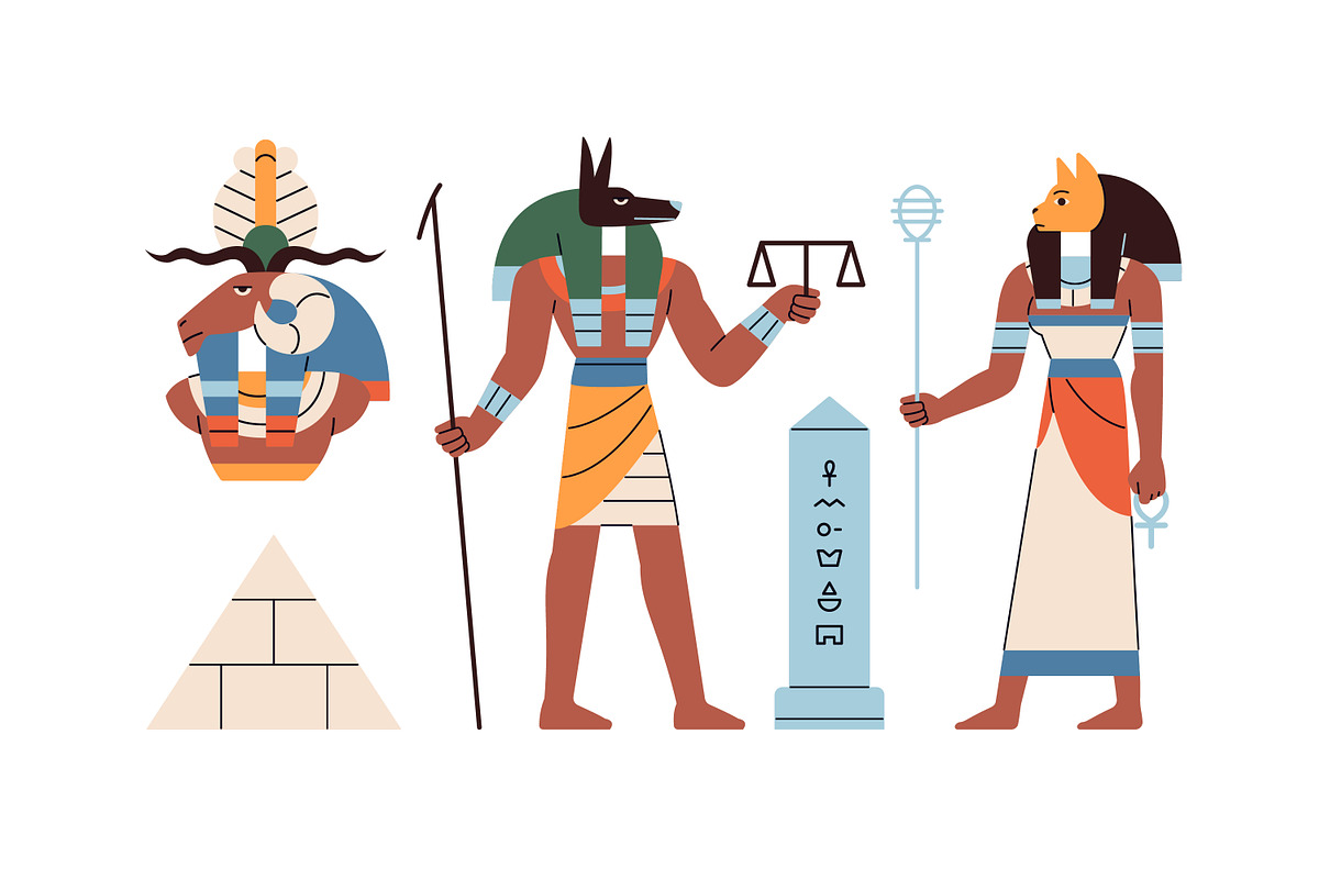 Items of ancient Egypt culture set, an Object Illustration by PaperTrident (Photo 3 of 5)