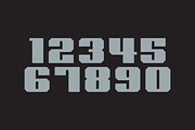 Superhuman Numeral Set, a Sans Serif Font by Port Design Company (Thumbnail 2 of 6)