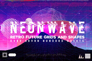 NeonWave Retro Future Grids & Shapes