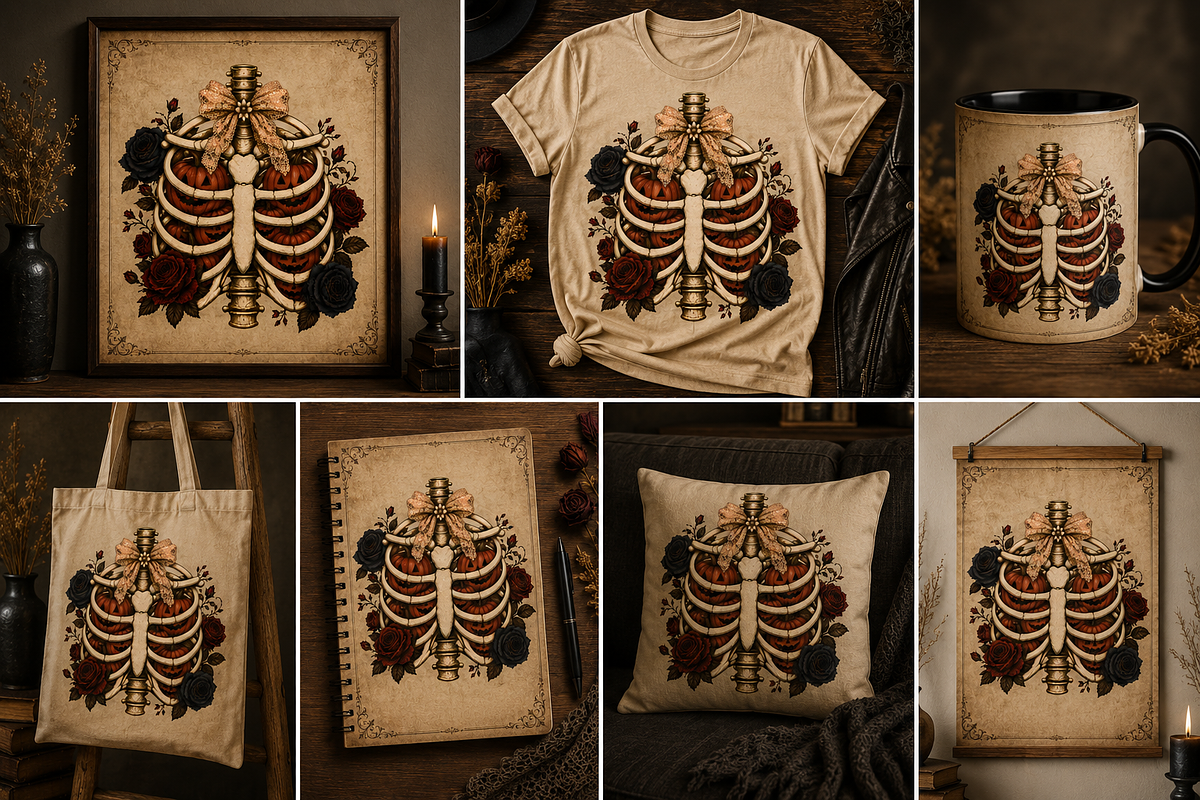 Dark Academia Halloween Png Bundle, an Object Graphic by Daisy Design (Photo 3 of 21)