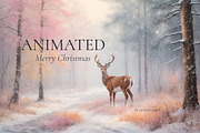Merry Christmas Animated Snowy Scene, a Background Graphic by by creative paper (Thumbnail 1 of 11)