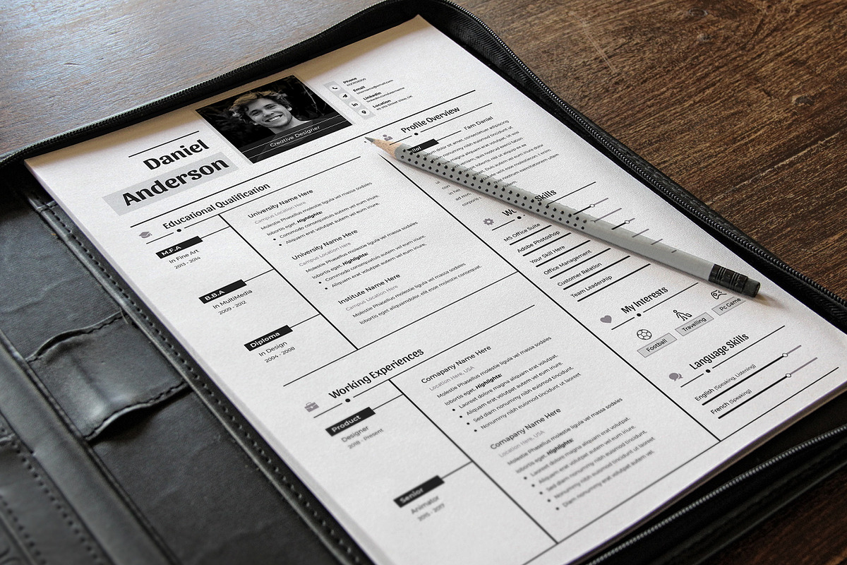 Resume Cv Template Word Apple Pages, a Resume Template by Tbunny (Photo 3 of 6)