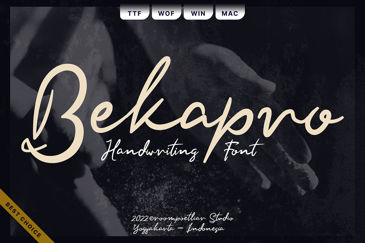 Bekapro Handwriting Font, a Script Font by RMPL.std (Photo 1 of 5)