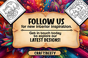 Easy Comfy Cat Life Coloring Pages, an Animal Illustration by Craftsbeefy (Thumbnail 4 of 4)