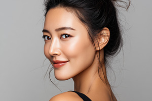 Beautiful Asian woman with glowing, a Person Photo by MistyDay