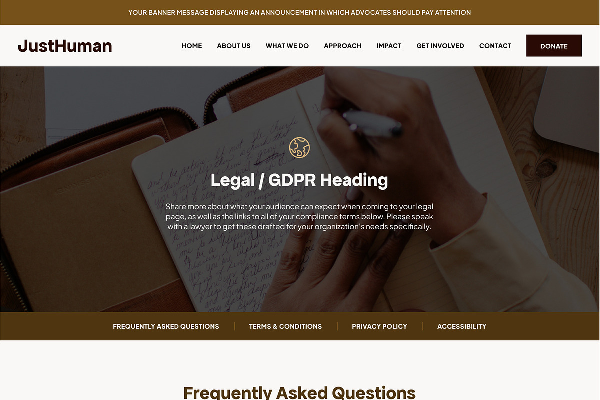 Human Rights Showit Website Template, a WordPress Template by Studio Humankind (Photo 4 of 20)