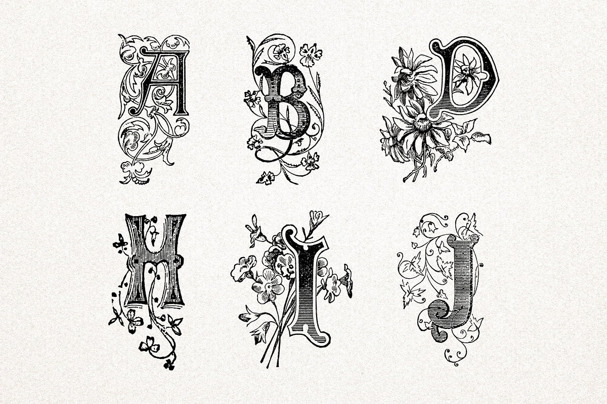 Vintage Ornate Drop Caps, an Object Graphic by Wes Franklin (Photo 2 of 3)