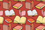 Books seamless pattern, a Pattern Graphic by IreneArt illustrations (Thumbnail 2 of 9)