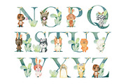 Watercolor alphabet with dogs., an Animal Illustration by TaPilipa (Thumbnail 3 of 4)