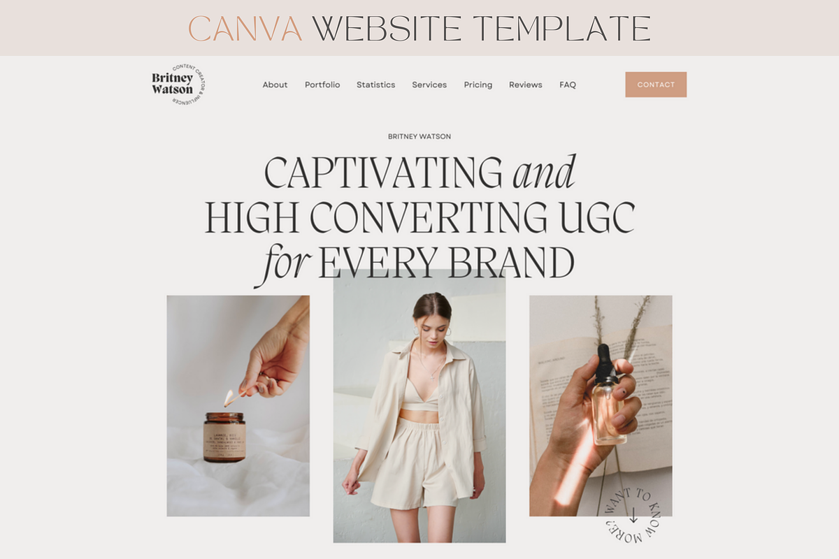 UGC Website Template for Canva, a Landing Page Template by vectorocean (Photo 1 of 11)