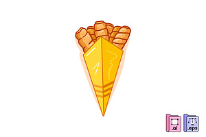 Hand Drawn Tequenos, a Food Illustration by MISS CHATZ