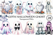 Pink Pastel Goth Halloween Ghost PNG, an Illustration by Craft Nest (Thumbnail 1 of 4)