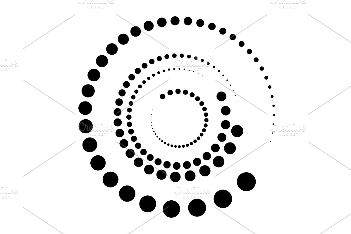 Halftone dotted speed lines, an Illustration by Things for designers