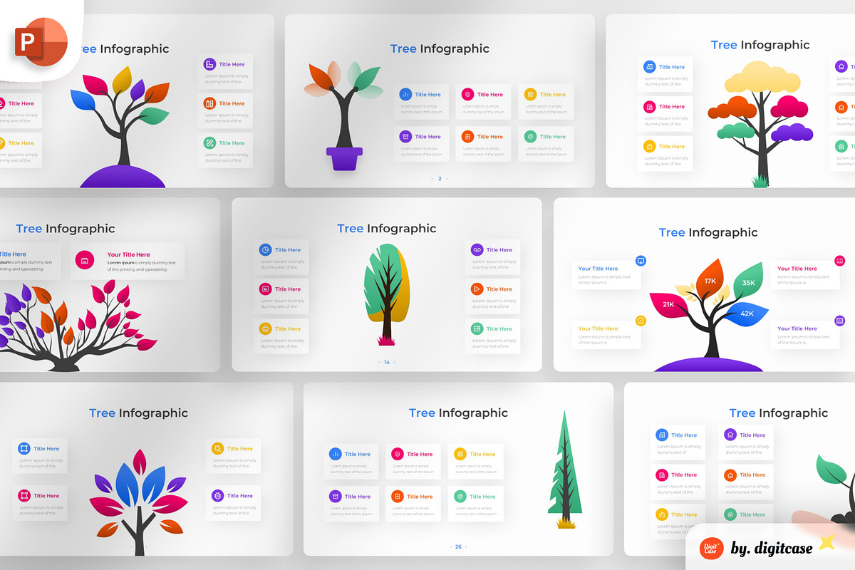 Tree PowerPoint Infographic Template, a Presentation Template by Digitcase x Wealthwells (Photo 1 of 4)