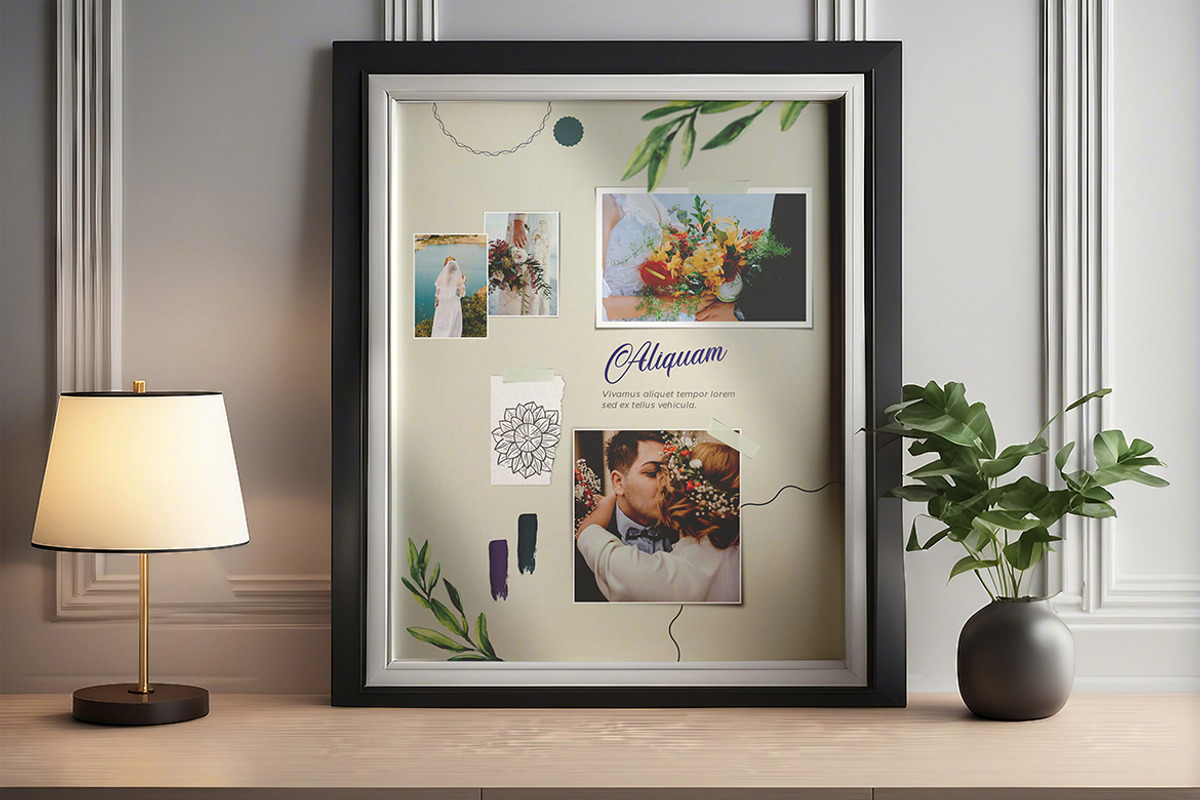 Photo Frame Mockup on the Table, an Advertising Mockup by 3djagan (Photo 4 of 4)