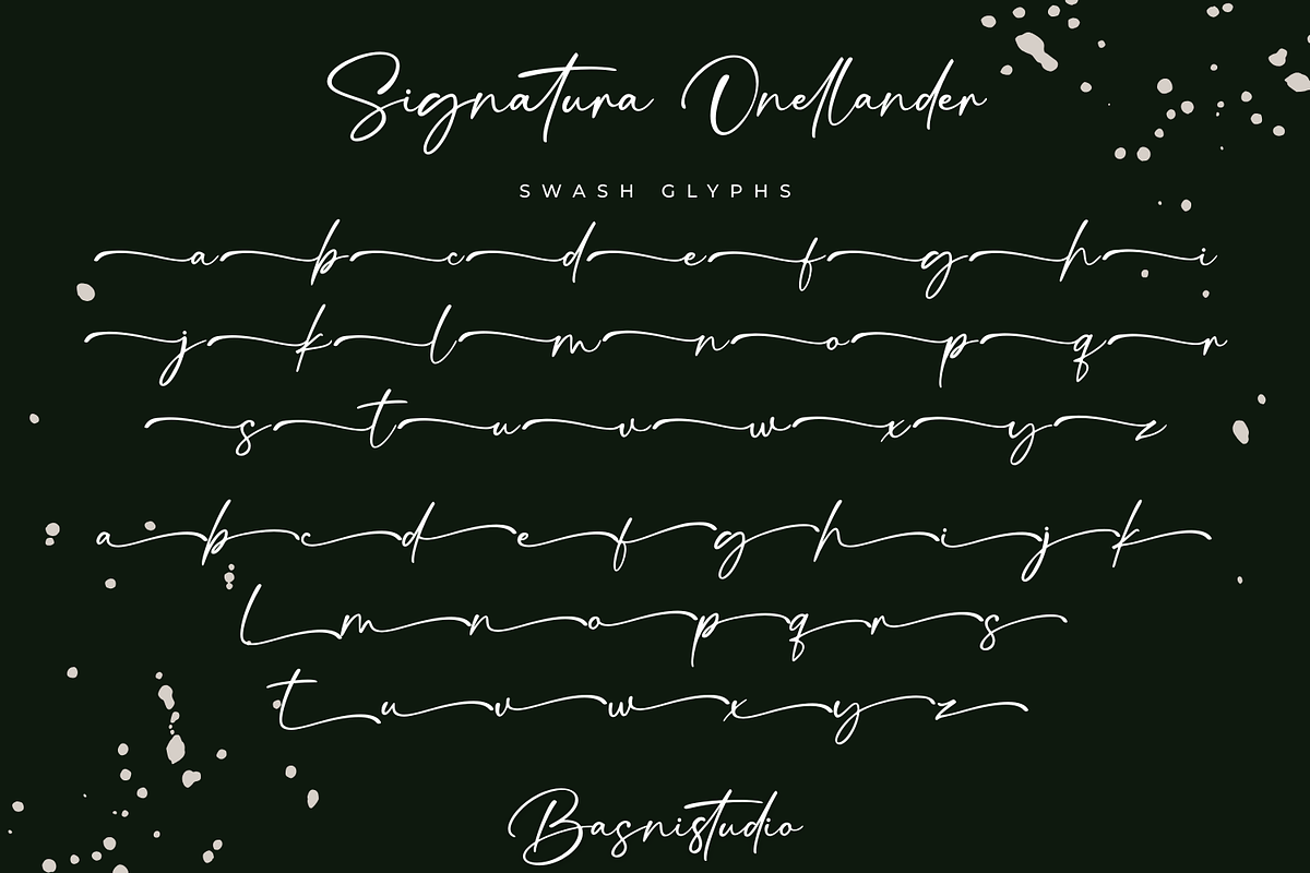 Signatura Onellander Handwritten, a Handwritten Font by Basnistudio (Photo 13 of 14)